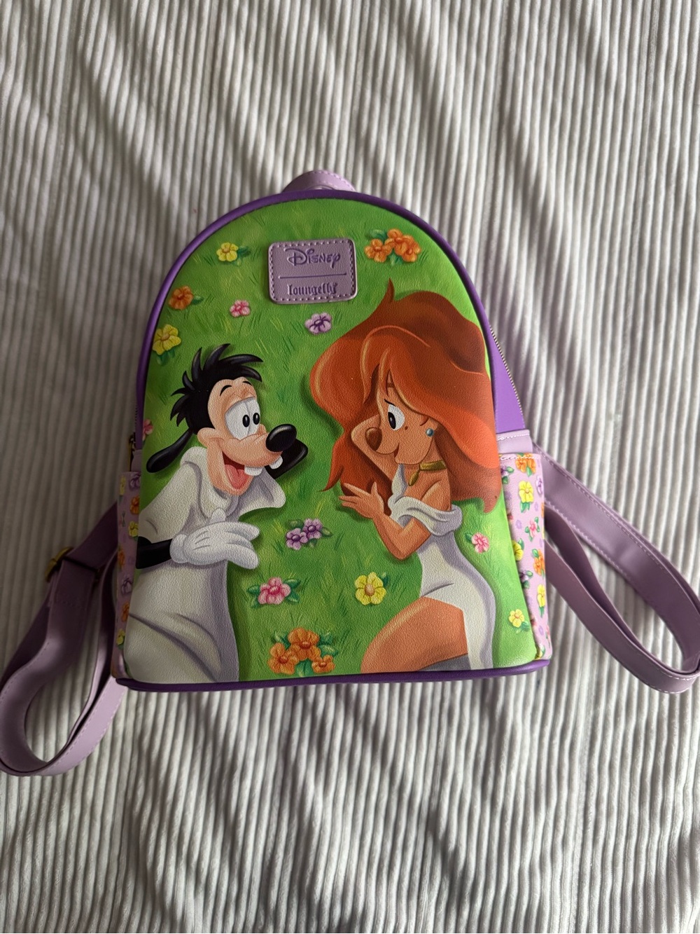 Loungefly Purple & Green Disney Roxanne and Max Mini Backpack